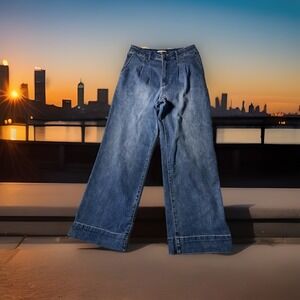 Bagatelle Collection New York Boho  Women High Rise Denim Wide Leg Jeans Size 29